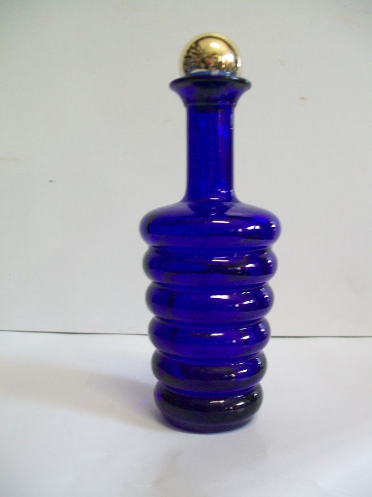 Bottiglia spirale blu.