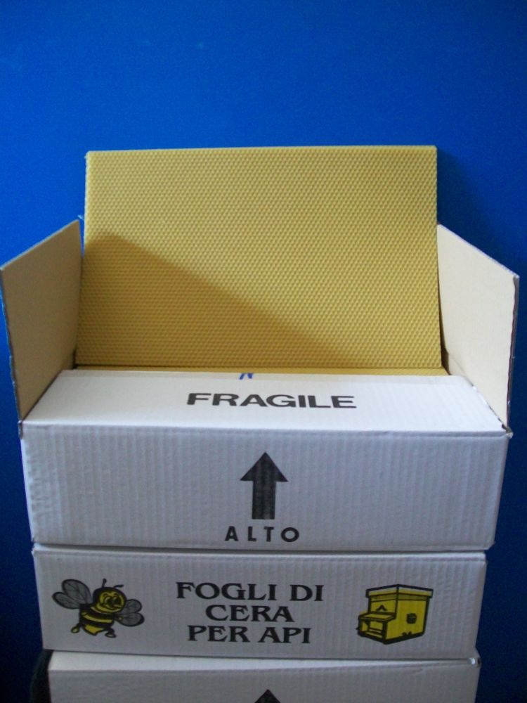 Fogli Per Telaini Nido Fogli Di Cera D'Api Al 100% - Confezione Da 10 Per Apicoltura, Made In Italy Fogli Cerei Cera D'api